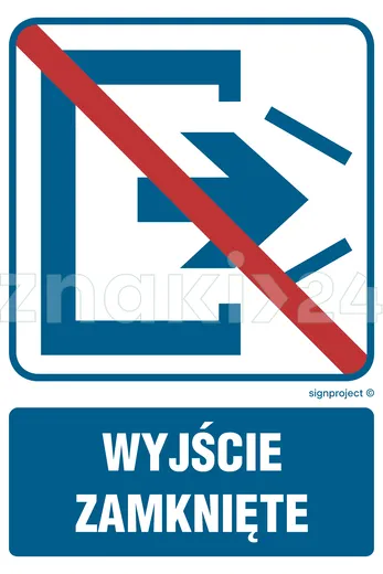 Wyjście zamknięte - Znak informacyjny - RB502