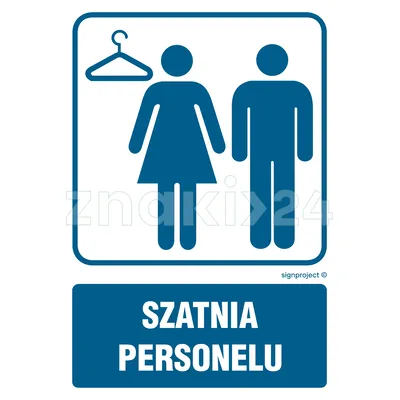 Szatnia personelu - Znak informacyjny - RB015