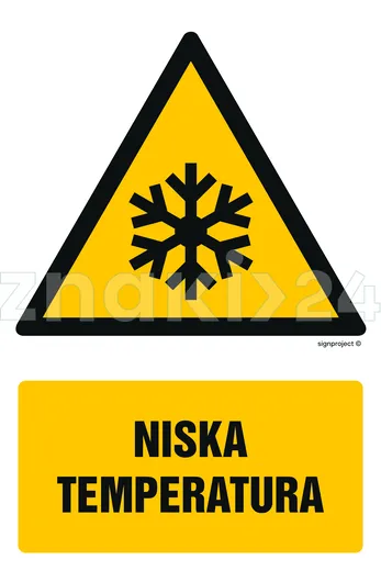 Niska temperatura - Znak BHP - GF024