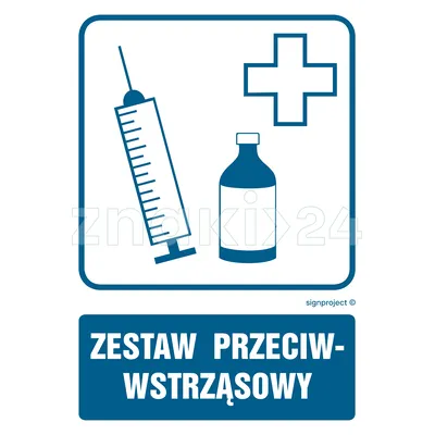 Zastaw przeciwwstrząsowy - Znak informacyjny - RF022