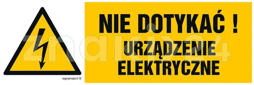 Nie dotykać! Urządzenie elektryczne - Znak elektryczny - HB001