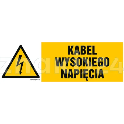 Kabel wysokiego napięcia - Znak elektryczny - HB005