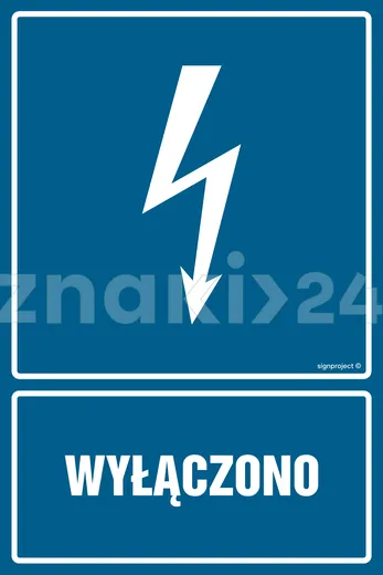 Wyłączono - Znak elektryczny - HG005