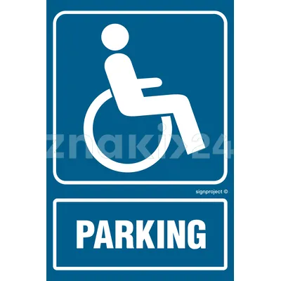 Parking dla niepełnosprawnych - Znak informacyjny - RB033