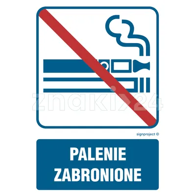 Palenie zabronione - Znak informacyjny - RB038