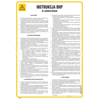 Instrukcja ogólna BHP w laboratorium - Instrukcja BHP - IAD04