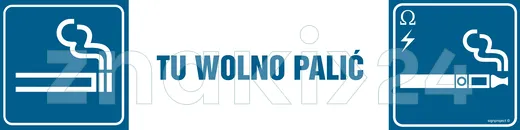 Tu wolno palić - Znak ostrzegawczy. Znak informacyjny - NC099