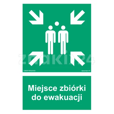 Miejsce zbiórki do ewakuacji - Znak ewakuacyjny - AF007