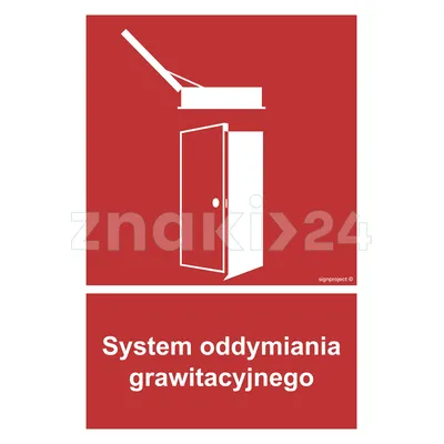 System oddymiania grawitacyjnego - Znak przeciwpożarowy - BC059