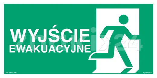 Wyjście ewakuacyjne w prawo - Znak ewakuacyjny - AC129