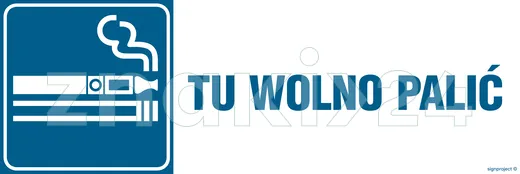 Tu wolno palić - Znak informacyjny - NC121