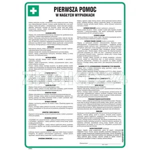 Pierwsza pomoc w nagłych wypadkach - Instrukcja BHP - DD001