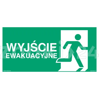 Wyjście ewakuacyjne w prawo - Znak ewakuacyjny - AC129