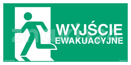 Wyjście ewakuacyjne w lewo - Znak ewakuacyjny - AC130