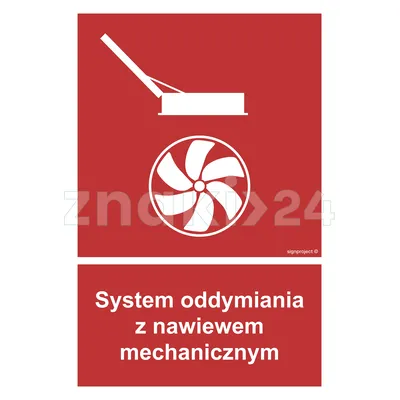 System oddymiania z nawiewem mechanicznym - Znak przeciwpożarowy - BC060