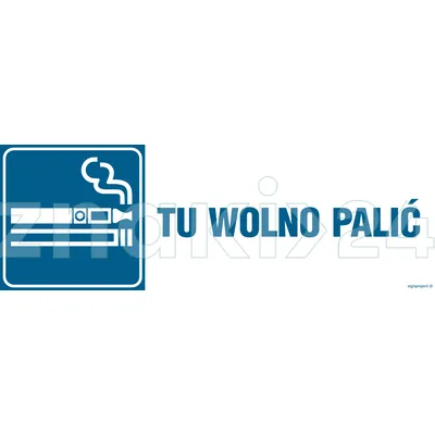 Tu wolno palić - Znak informacyjny - NC121