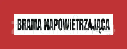 Brama napowietrzająca - Znak przeciwpożarowy - BC138