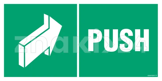 Push - Znak ewakuacyjny - AC034