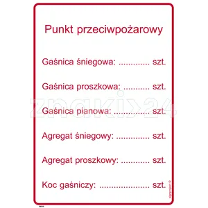 Punkt przeciwpożarowy - Instrukcja Przeciwpożarowa. Instrukcja Ppoż - DB031