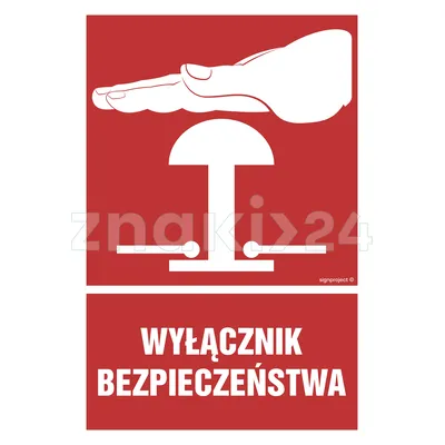 Wyłącznik bezpieczeństwa - Znak przeciwpożarowy - BC142