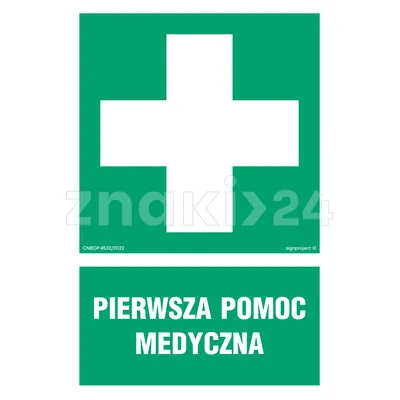 Pierwsza pomoc medyczna - Znak ewakuacyjny - AF003