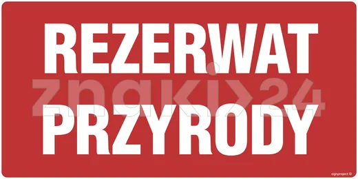 Rezerwat przyrody - Tablica leśna - OB018