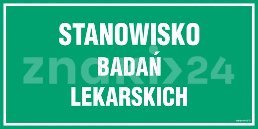 Stanowisko badań lekarskich - Tablica wojskowa - JE022