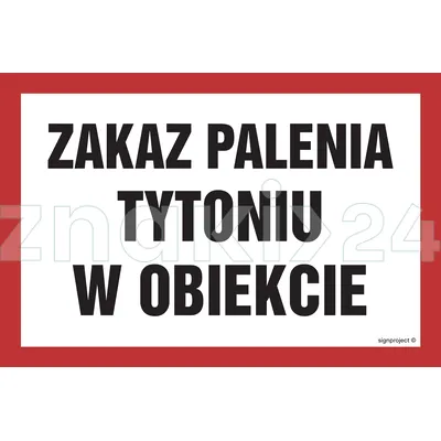 Zakaz palenia tytoniu w obiekcie - Znak ostrzegawczy. Znak informacyjny - NC011