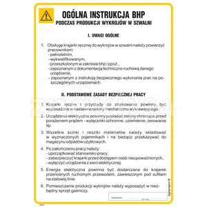 Ogólna instrukcja BHP podczas produkcji wykrojów w szwalni - Instrukcja BHP - IAA18