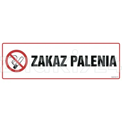 Zakaz palenia - Znak ostrzegawczy. Znak informacyjny - NC013