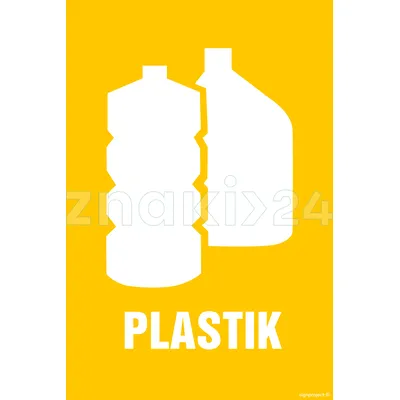 Etykiety na pojemniki na odpady Plastik - Segregacja śmieci - OD102