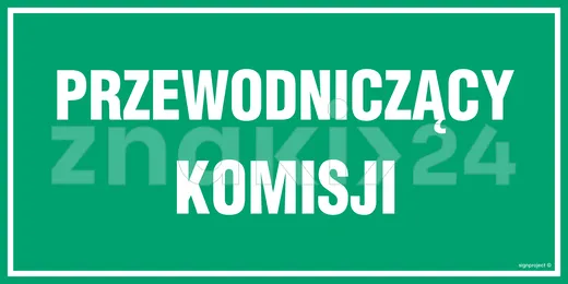 Przewodniczący komisji - Tablica wojskowa - JE012