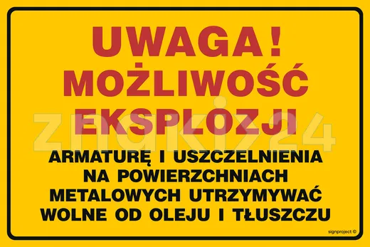 Uwaga!Możliwość eksplozji - Gazociągi - JD054