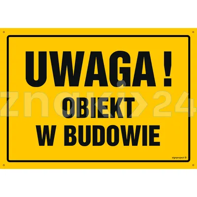 Uwaga! Obiekt w budowie - Tablica budowlana informacyjna - OA207