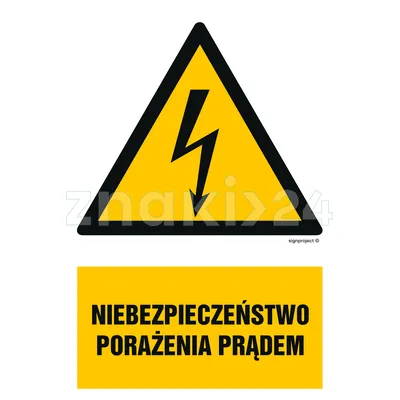 Niebezpieczeństwo porażenia prądem - Znak elektryczny - HA031