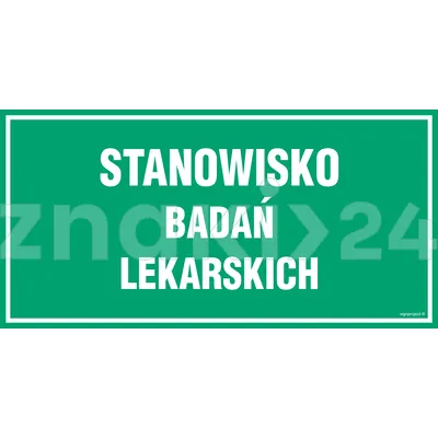 Stanowisko badań lekarskich - Tablica wojskowa - JE022