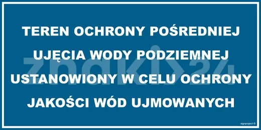 Teren ochrony pośredniej ujecia wody podziemnej - Gazociągi - JD037