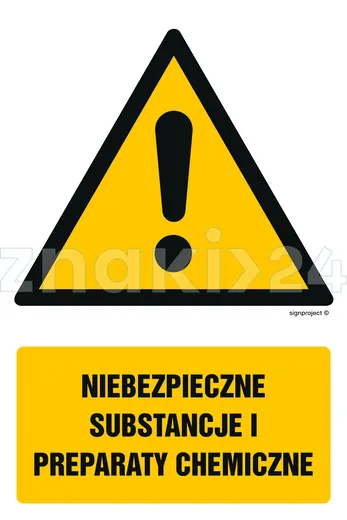 Niebezpieczne substancje i preparaty chemiczne - Znak BHP - GF041