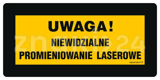 Ekspozycja rtg nie wchodzić - Znak BHP, laser - KB008