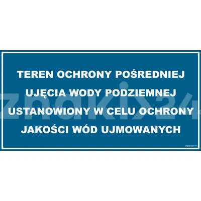 Teren ochrony pośredniej ujecia wody podziemnej - Gazociągi - JD037