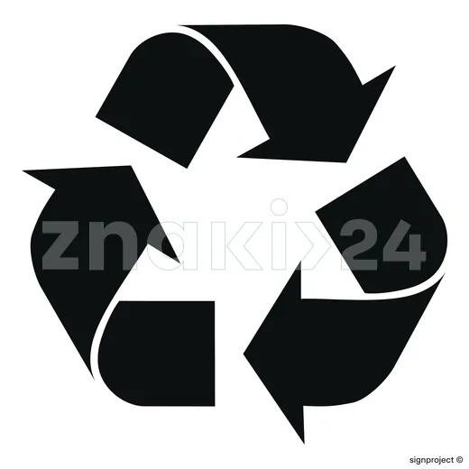 Etykieta na pojemniki na odpady Recycling - Segregacja śmieci - OD107