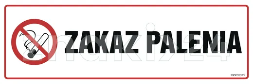 Zakaz palenia - Znak ostrzegawczy. Znak informacyjny - NC013