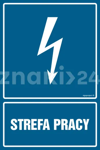 Strefa pracy - Znak elektryczny - HG058