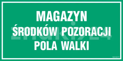 Magazyn środków pozoracji pola walki - Tablica wojskowa - JE013