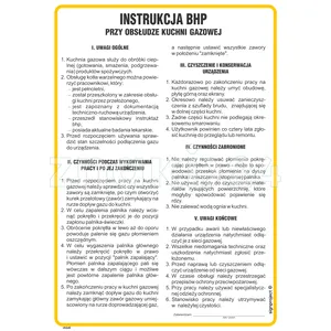 Instrukcja BHP przy obsłudze kuchni gazowej - Instrukcja BHP - IAG40