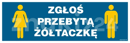 Zgłoś przebytą żółtaczkę - Znak informacyjny - NC111