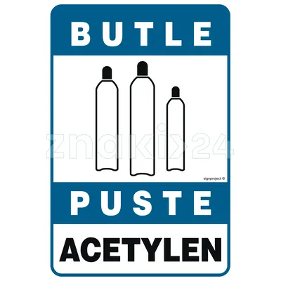 Butle puste acetylen - Gazociągi - JD047