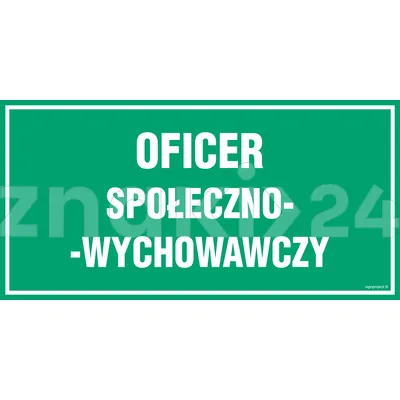 Oficer społeczno- wychowawczy - Tablica wojskowa - JE011