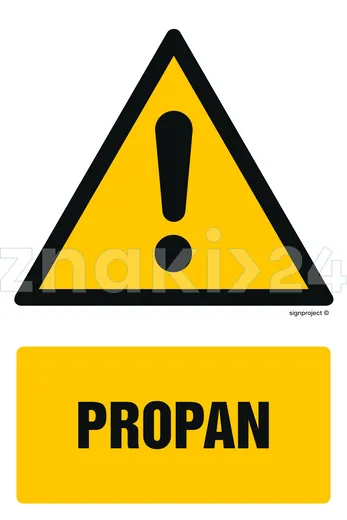 Propan - Znak BHP - GF072