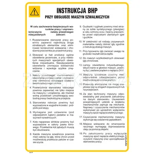 Instrukcja BHP przy obsłudze maszyn szwalniczych - Instrukcja BHP - IAA19